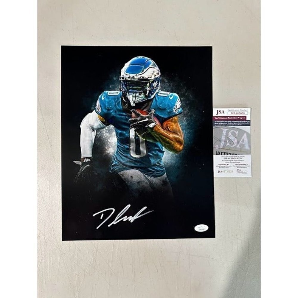 DeAndre Swift signed autographed Philadelphia Eagles 11x14 Spotlight Photo JSA